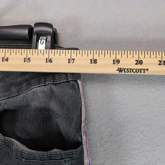 Denim & Rivets Y2K Charcoal Jeans Women's 20 Stretch 34x29" Glitter Side Stripe - Picture 4 of 10